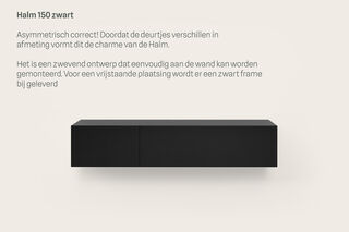 TV-meubel incl. frame, RAAT, Halm 150, Zwart